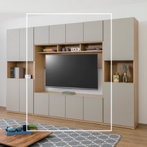 [데코라인] 킹 월플렉스TV장(상.하부장포함), 화이트