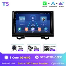 안드로이드올인원 NAVISTART 자동 스테레오 안드로이드 혼다 HR-V HRV RV RZ 2021 용 자동차 라디오 2din 네비게이션 GPS 멀티미디어 비디오 플레이어, T5 4G 64G 4G