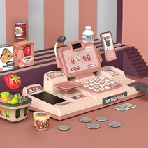 어린이 슈퍼 금전 등록기 역할놀이 장난감 6세이상, 휴대폰결제 가능 전동충전버전  DIY
