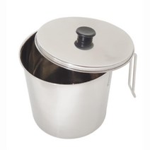 청결한 주방 스텐 음식물 쓰레기 통 2L 음식물쓰레기보관통 잔반수거통 싱크대음식물쓰레기통 음식물처분
