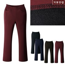 애니진 여성 기모 세미 부츠컷 밴딩 나팔팬츠 빅사이즈 겨울바지 6806