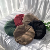 5컬러 베이직 센스 폼폼 코튼 베레모 남친룩 바리스타 패션템 개강룩 화가모자 헌팅캡 겨울코디 식당