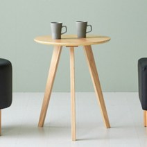 laterior 미니티테이블 이케아 커피 원형티테이블 원목 우드 티탁자 협탁, 01.DT028(블랙)