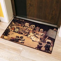 펫드라이룸 반려동물 반려견 드라이기 동물 고양이 그림 바닥 매트 미적 예술 디자인 침실 침대 앞의 건조 발 카펫 러그 직사각형 애완, [01] 100x160cm, [04] 4