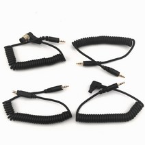 카메라동조기 무선 카메라 동조기 2.5mm 셔터 릴리즈 컨트롤러 연결 케이블 플래시 트리거 Sync Cord 캐논/니콘 DSLR 용 C1 / C3 N1 N3, 하얀