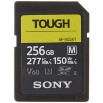 [소니dsc-w150메모리카드] Sony TOUGH-M 시리즈 SDXC UHS-II 카드 256GB V60 CL10 U3 맥스 R277MB/S W150MB/S (SF-M256T/T1), Card_128GB