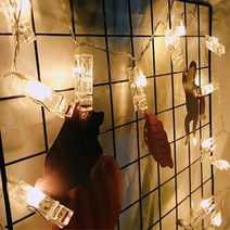 led 인테리어 줄조명 포토 사진 걸이 가랜드 집게 조명, 1.5m 10구 웜색 USB타입, 1.5m 10구 웜색