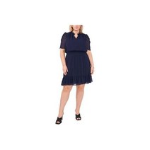 MSK Women 여성 쉬폰 무릎 길이 칵테일 앤 파티 드레스 플러스 1600
