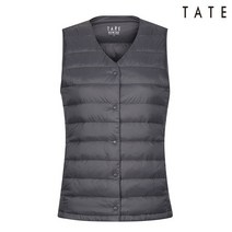 TATE 공용 경량 브이넥 구스 다운 베스트KA9W9-UVT020-460