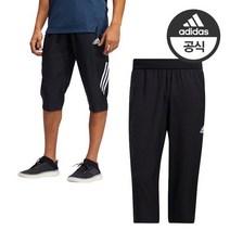 아디다스 남녀공용 에어로3S 카프리 칠부바지 팬츠 - GM0329