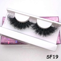 인조 대용량 외국 붙이는 아이돌 속눈썹 연장 원터치 재료 세트 25mm 슈퍼 솜털 밍크, 상자가 있는 sf19