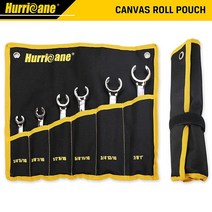 HURRICANE SAE 플레어 너트 렌치 6개 세트 브레이크 라인 0.6cm(1/4인치)에서 2.5cm(1인치) 크기 6포인트 15° 오프셋 엔드 연료 튜브 호스