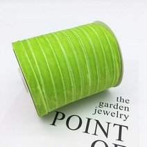 [29색] 10mm 벨벳 리본끈 단면 테이프 머리띠 공예 악세사리 마스크스트랩 재료 1마, 13. 라이트 그린, 1개