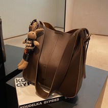 도오빠 나머루 여성 가죽 숄더백 토트백 크로스백 대용량 스퀘어 핸드백 파우치 메신저백 사계절 여자숄더백
