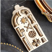 워터 파이프 기어 시계 펑크 실리콘 몰드 퐁당 케이크 캔디 초콜릿 시스템 장식 주방 도구, 020096