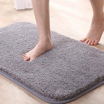 욕실 미끄럼방지 발매트 푹신한 북유럽 주방러그 극세사 면 현관 부엌 싱크대 주방 호텔발매트 미끄럼방지패드 카페트 장모, 그레이