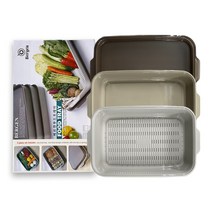 베르겐 푸드트레이 6리터(3pc) 보관용기+채반사이트+트레이 8개 1박스 대용량보관용기 음식트레이 전보관용기 채반 보관용푸드트레이, 혼합, 1세트