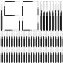 Patelai 150피스 마이크로 눈썹 브러시 캡 포함 아이 브로우 라미네이션 빗 스풀리 속눈썹 리프트 도구 필러 여성용 남성용 연장 (블랙)