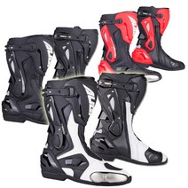 AUGI 오토바이 바이크롱부츠 레이싱부츠 AR-1 어기정식수입, 42(265), 레드