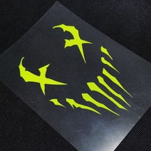 악마 발톱 스크래치 스티커 퀵보드 바이크 데칼 스티커, 악마발톱-M, 옐로우