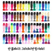 라이프피스 그라데이션 땋기 레게머리 얀헤어블레이즈, 1개, 쓰리톤54