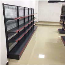 가판대 대피공간선반 간식 팬트리 정리대 과자 진열대 조립식 철제, 1, 양면 90x75x120 4단