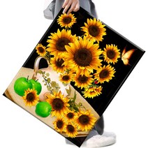 FASEN 액자 보석십자수 캔버스형 DIY 키트 40 x 50 cm, 1세트, FAN60.해바라기 사과요