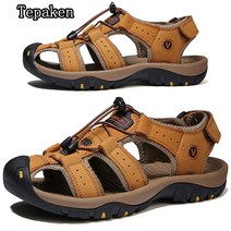 Tepaken 여름 등산샌들 실외 트레킹 스포츠 샌들 빅사이즈 남자 신발 (240-290mm)