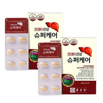 종근당 간건강 슈퍼케어 60정 2개월분 밀크씨슬 간에좋은 실리마린 밀크시슬, 종근당 간건강 슈퍼케어 30정X2