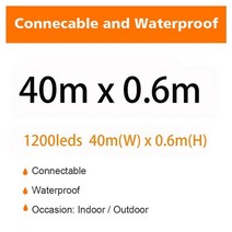 미니 줄 조명 와이어 LED 스트링라이트 정원 식탁 파티 감성캠 생일 간접조명 크리스마스 화환 고드름 커튼 문자열 처진 요정 거리 야외 장식 에 꾸준, 40mx0.6m 1200led, 따뜻한 화이트, 정상에
