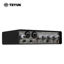 오디오믹서 사운드믹서 음향믹서 음향믹서기4채널 오디오 인터페이스 Teyun q-24, 테윤 q-24