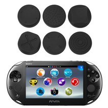 PS VITA 1 2 세대 본체 아날로그 스틱 프로 캡 커버 세트, VITA 블랙 6P 세트