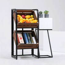 나무 우드 진열대 가판대 베이커리 채소 가게 1미터, 베이지 / 50x35x100cm+2단