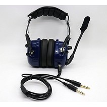 일반 항공 조종사 청소년 헤드셋 항공기 ga 커넥터 3.5mm mp3 입력 파란색