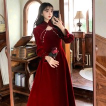 중세시대 공주풍 벨벳 귀족 개화기의상 경성의복 원피스 M