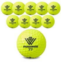 다이아윙스 고반발 비거리전용 장타 골프공 M2/ M3/ M5 선물 박스포장, 10구, M3 옐로우