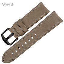 MAIKES 가죽 럭셔리 그레이 워치 밴드 액세서리 스트랩 22MM 24MM 팔찌 화석