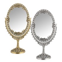 CØupang ⁀‿⁀큐빅 타원 거울(양면) - 중 탁상거울 앤틱금속거울 클래식거울 거울 화장대거울Ｇo질라몰, 추천＃신주