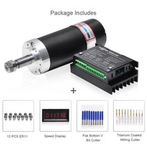 공작 기계 부품 Daedalus-500W 브러시리스 모터 키트 공냉식 스핀들 ER11 55MM 브래킷 기계 밀링 머신 CN, 13 Kit 13