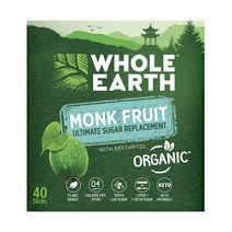 홀 얼스 몽크 프루츠 스위트너 40개입 Whole Earth Monk Fruit Sweetener Sticks, 1개, 60g