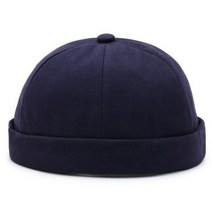 빈티지 남자 여름 코 튼 무모한 Skullies 모자 솔리드 컬러 거리 휴대용 Docker 다목적 비 니 힙합