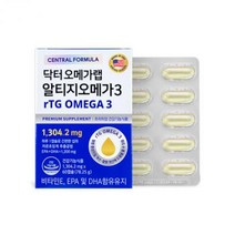 센트럴포뮬러 닥터오메가랩 알티지 rTG 오메가3 2개월분 EPA DHA 비타민E 60캡슐, one option, one option