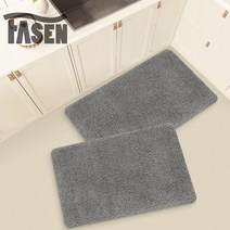 FASEN 주방매트 패밀리 융모 클래식 호텔 발매트 스포츠 매트 러그 규조토발매트 욕실발매트 화장실매트 수건 답례품 코일매트 코일매트 소프트 주방 발매트 사계절 발매트, 매트01(2P)