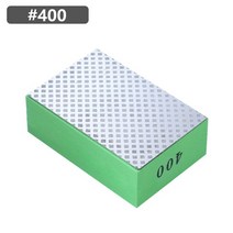 차량용광택기 전동드릴광택패드 다이아몬드 핸드 폴리싱 패드 95x60mm 타일 유리 연마 그라인딩 블록 패드 스톤 대리석 세라믹 연마 샌딩 디스크, 400방