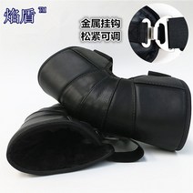 겨울철 보호대 배달 퀵서비스 오토바이 자전거 용 무릎 패드 방한, PU 인조 모피 [메탈 훅] 무료장갑