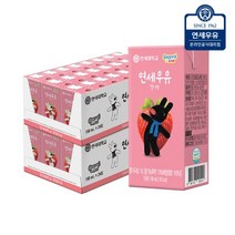연세우유 멸균우유 딸기우유 48팩, 190ml, 48개