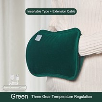 손 발 난로 온열 전기 USB 따뜻한 Graphene 난방 겨울 손 피트 베개 장갑 뜨거운 가방 휴대용 사무실 히터, 초록