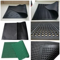 고무매트 업소용 산업용 식당 주방 미끄럼방지매트 모음, 램프매트, 93X153, 녹색