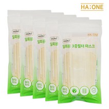 하원 국내생산 일회용 3중필터 마스크 중형 아이보리, 50매입, 1개