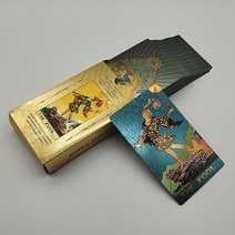유니버셜 웨이트 타로카드 홀로그램 타로 카드 풀 컬러, 표준 12x7cm, 사파이어 블루